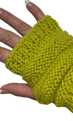 Hand Knitted Lime Warmers
