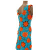 Orange - Blue Flower Dress - Thumbnail Image 5