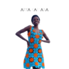 Orange - Blue Flower Dress - Thumbnail Image 2