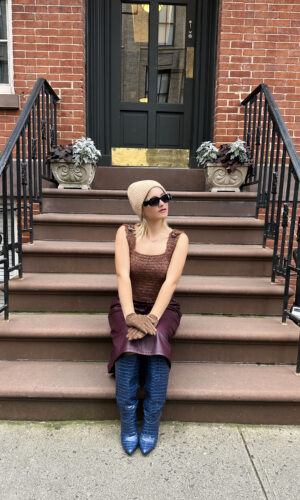 HandKnitted Brown Shirt