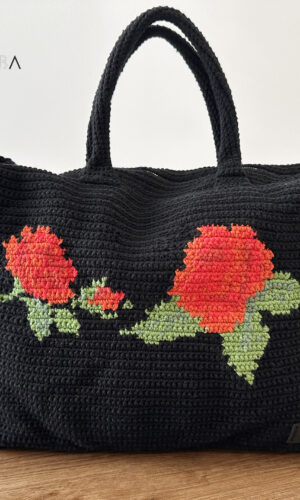 Handmade Knitted Vintage Bag